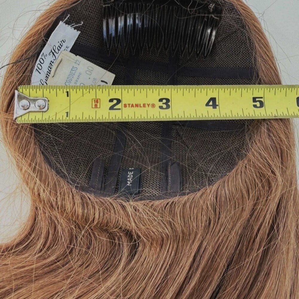 Vintage 100% Human Hair Fall from 1970's -#31 Golden brown NEW with tags - Picture 8 of 9